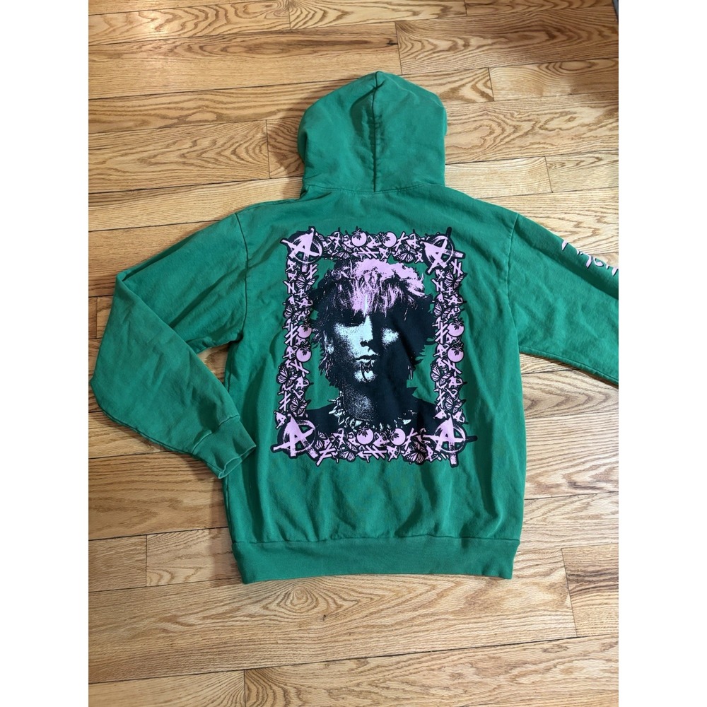 Machine Gun Kelly Hoodie Mens Medium Green XX Pullover Streetwear Graphic Music